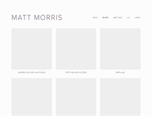 Tablet Screenshot of mattmorrisworks.com